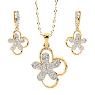 Rylan Round Diamond Pendant Set